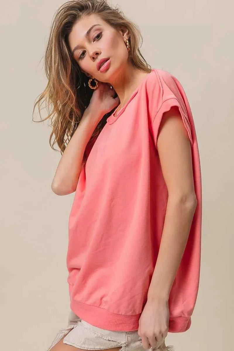 BiBi French Terry Drop Shoulder Basic Top BiBi French Terry Drop Shoulder Basic Top