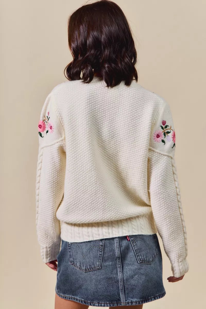 SO ME Floral Embroidered Coquette Sweater Cardigan 7dc197c268a047b6b6270f78655f7812-Max-Origin