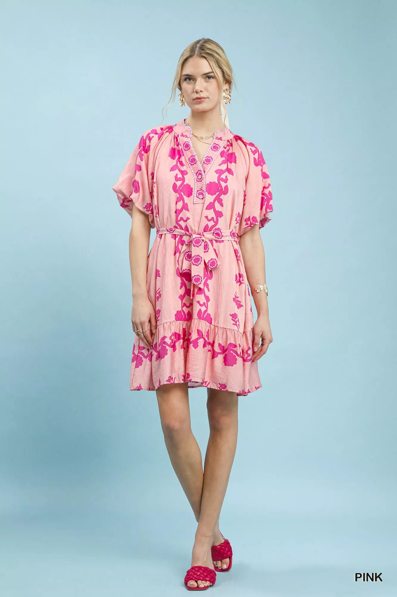 Umgee Floral Tie-Waist Boho Mini Dress 7df9ab7b-1839-4e81-bdf3-202f7bf0cc20-Max-Origin