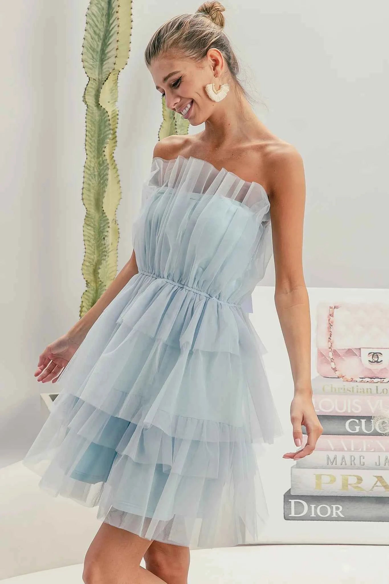 BiBi Sleeveless Layered Organza Dress BiBi Sleeveless Layered Organza Dress