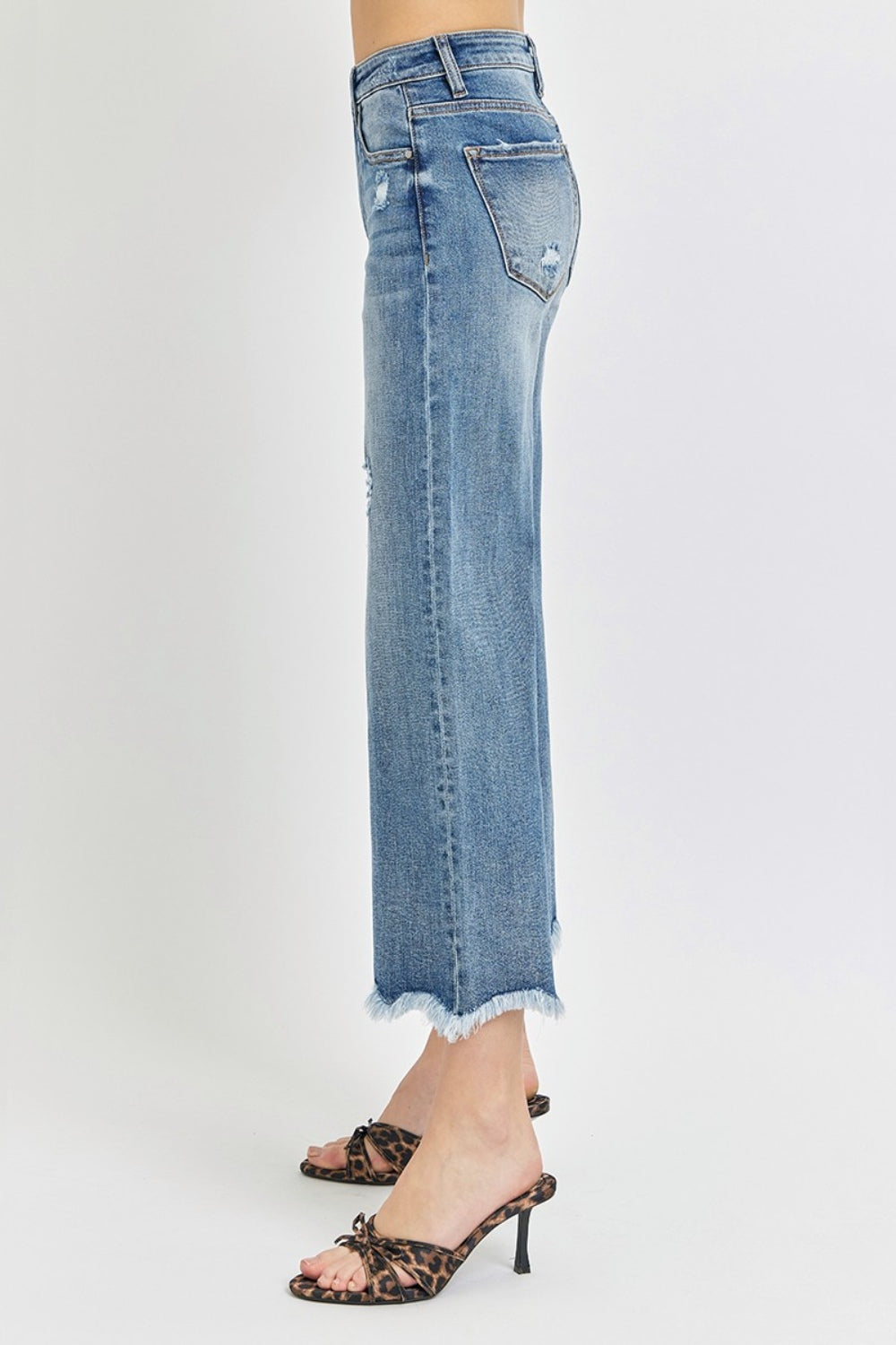 Risen High Rise Cropped Flare Jeans Risen High Rise Cropped Flare Jeans - TopFashionHQ