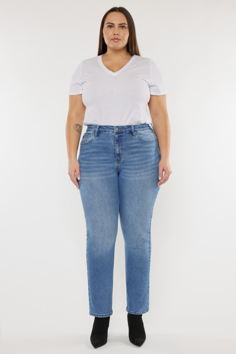 Kancan Full Size Cat's Whiskers High Waist Jeans Kancan Full Size Cat's Whiskers High Waist Jeans - TopFashionHQ