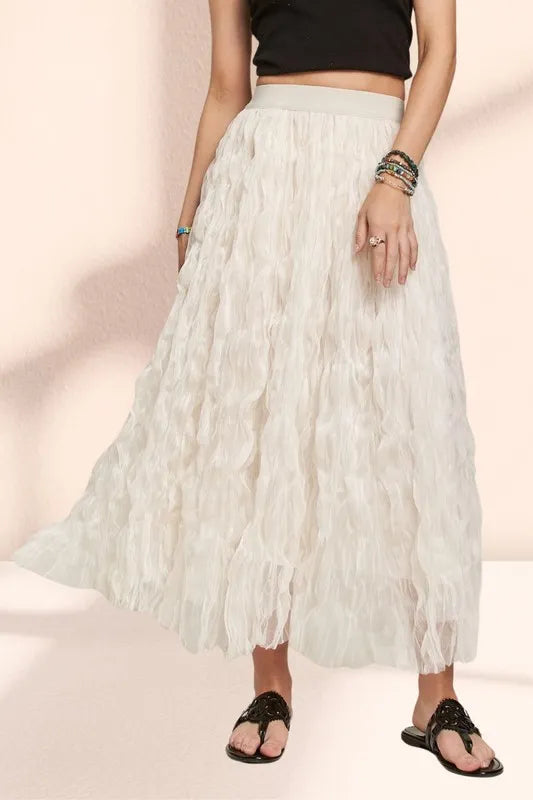ADORA Elastic Waist Cloud Fluffy Maxi Skirt 80dc136afa0743289b9cea52d40f10ee-Max-Origin
