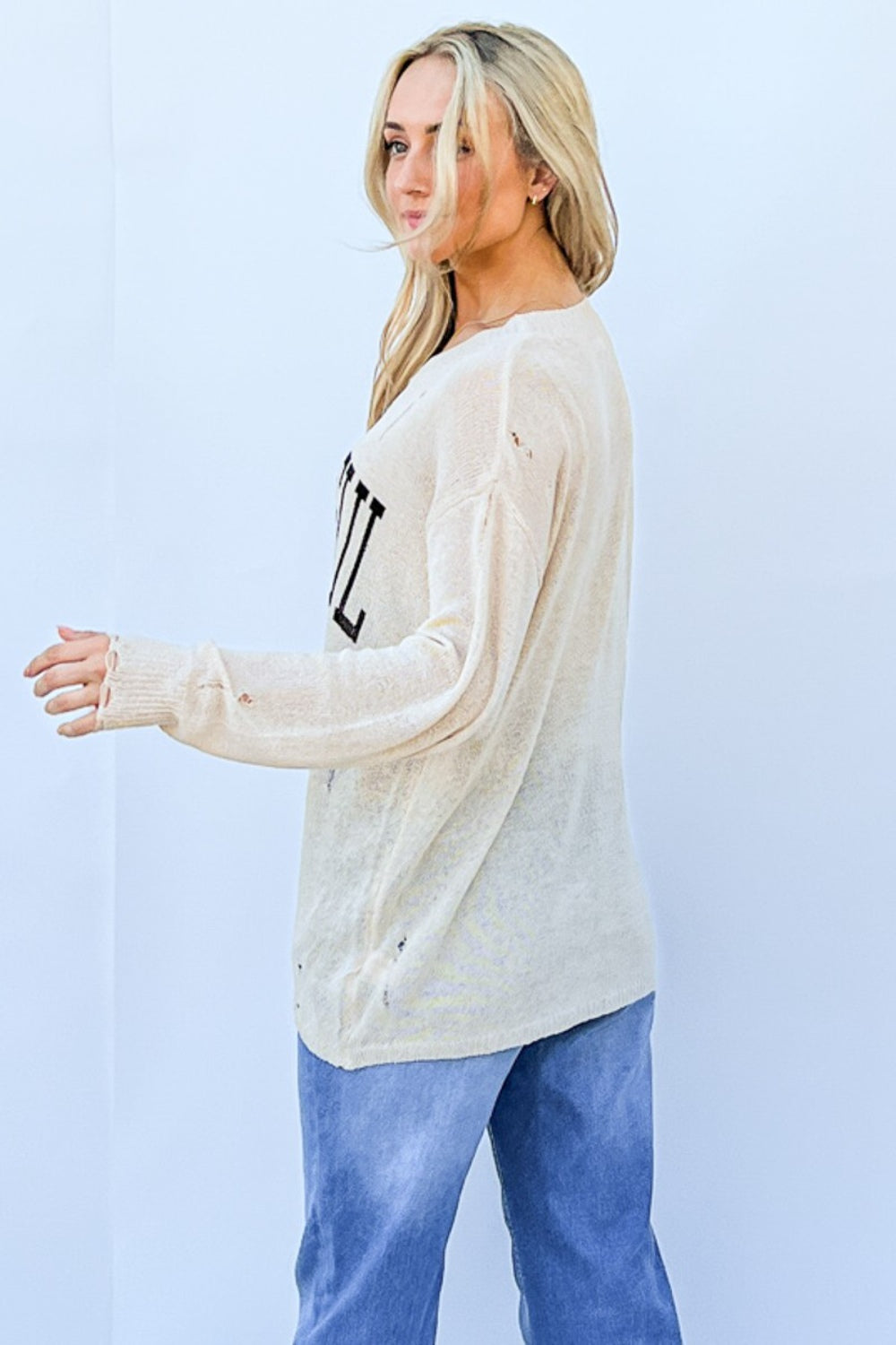 And The Why GRATEFUL Long Sleeve Knit Top And The Why GRATEFUL Long Sleeve Knit Top - TopFashionHQ