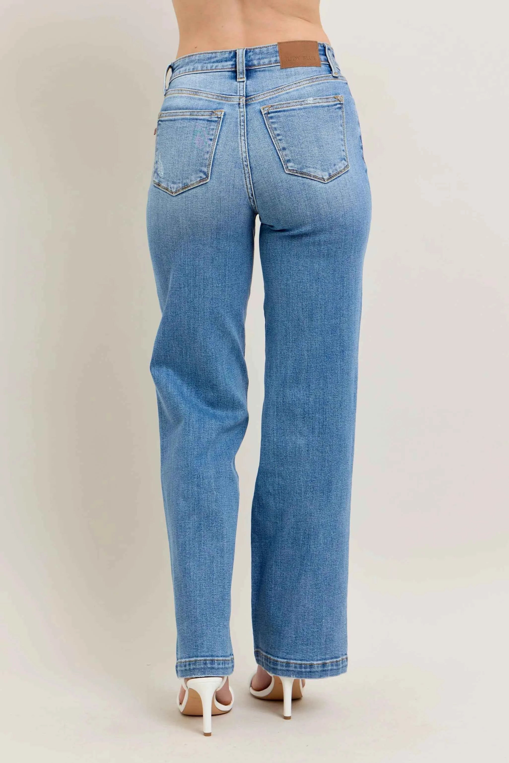 Judy Blue Full Size High Waist Straight Jeans Plus Size Judy Blue Full Size High Waist Straight Jeans Plus Size