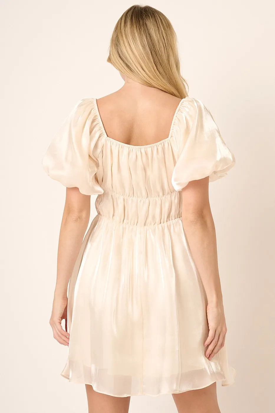 Mittoshop Metallic Organza Fabric Balloon Sleeve Mini Dress 81f3b02cb7dd454da38b50696afe18ee-Max-Origin