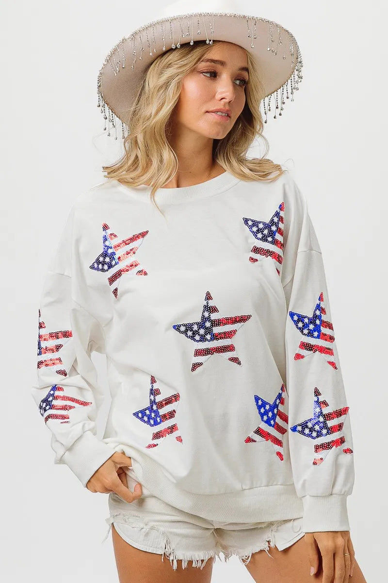 BiBi American Flag Sequin Star Sweatshirt 8279f482c8d846cab968548ea28da99a-Max-Origin