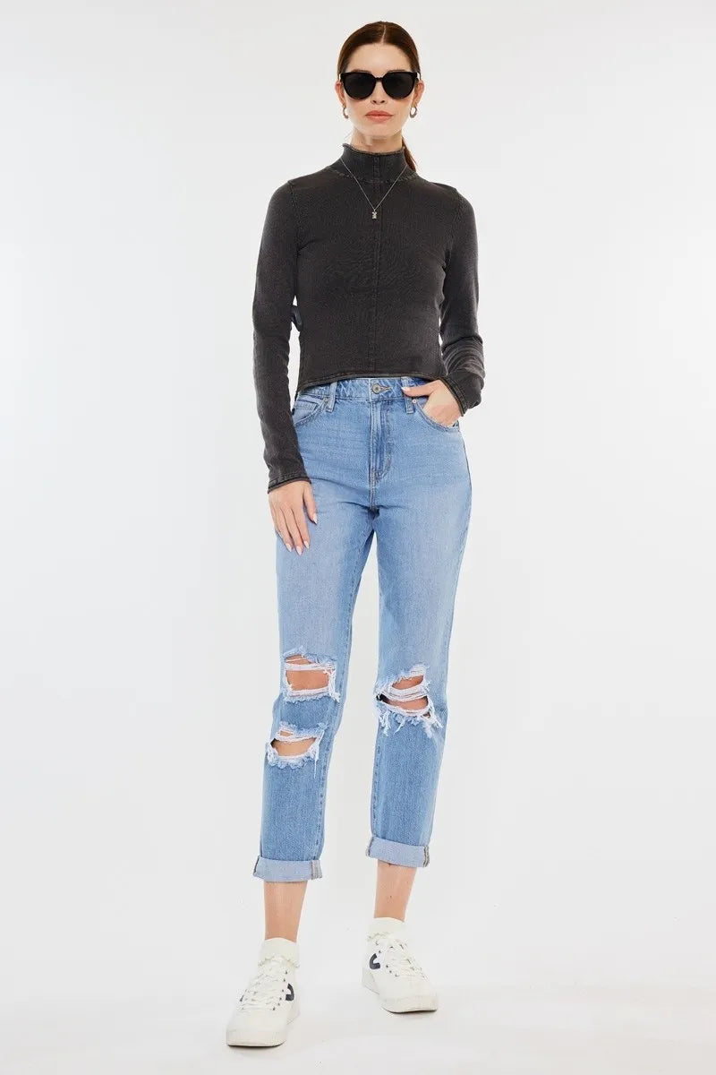 Kancan High Rise Distressed Mom Jeans 82f12ca51daf4d16a9268980ff0dfb03-Max-Origin