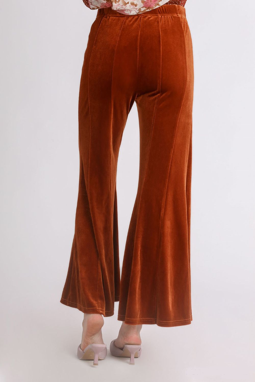 Umgee High Rise Elastic Waist Flare Pants Umgee High Rise Elastic Waist Flare Pants - TopFashionHQ