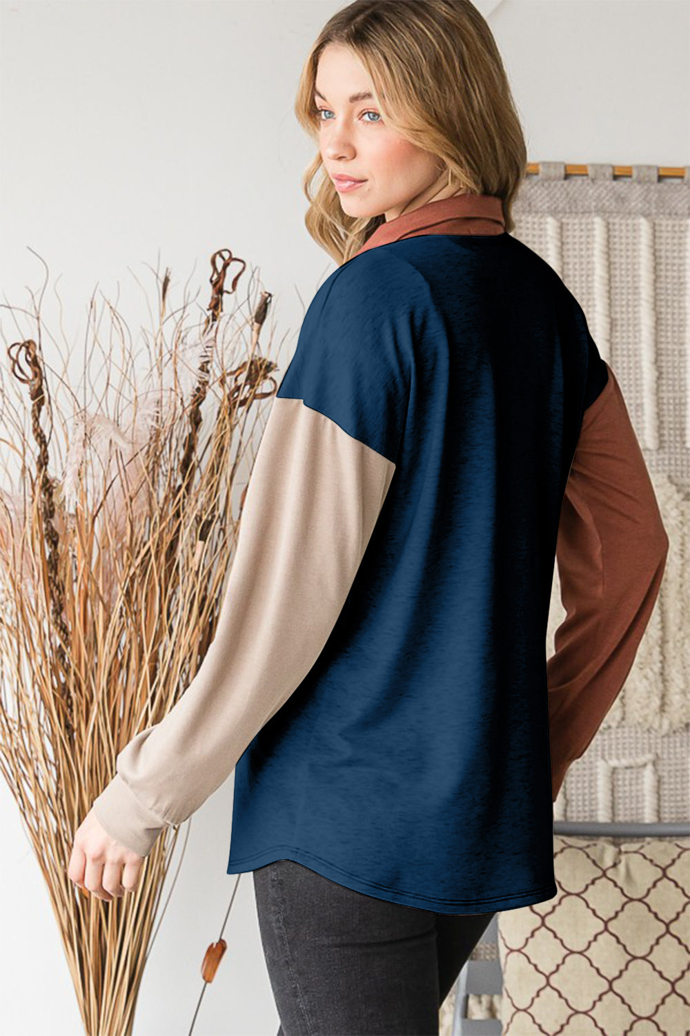 Heimish Full Size Color Block Button Down Shirt Heimish Full Size Color Block Button Down Shirt - TopFashionHQ