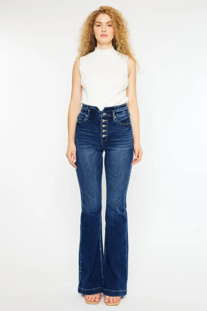Kancan Button Fly High Rise Flare Jeans 8319dc8fd0944b349d0652f7a3428267-Max-Origin