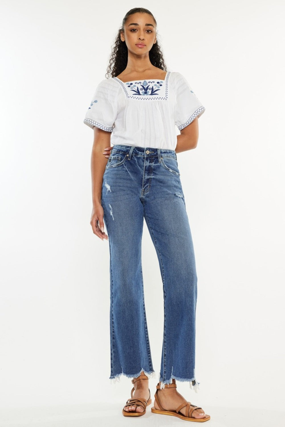 Kancan Full Size High Rise Slim Wide Leg Jeans Kancan Full Size High Rise Slim Wide Leg Jeans - TopFashionHQ