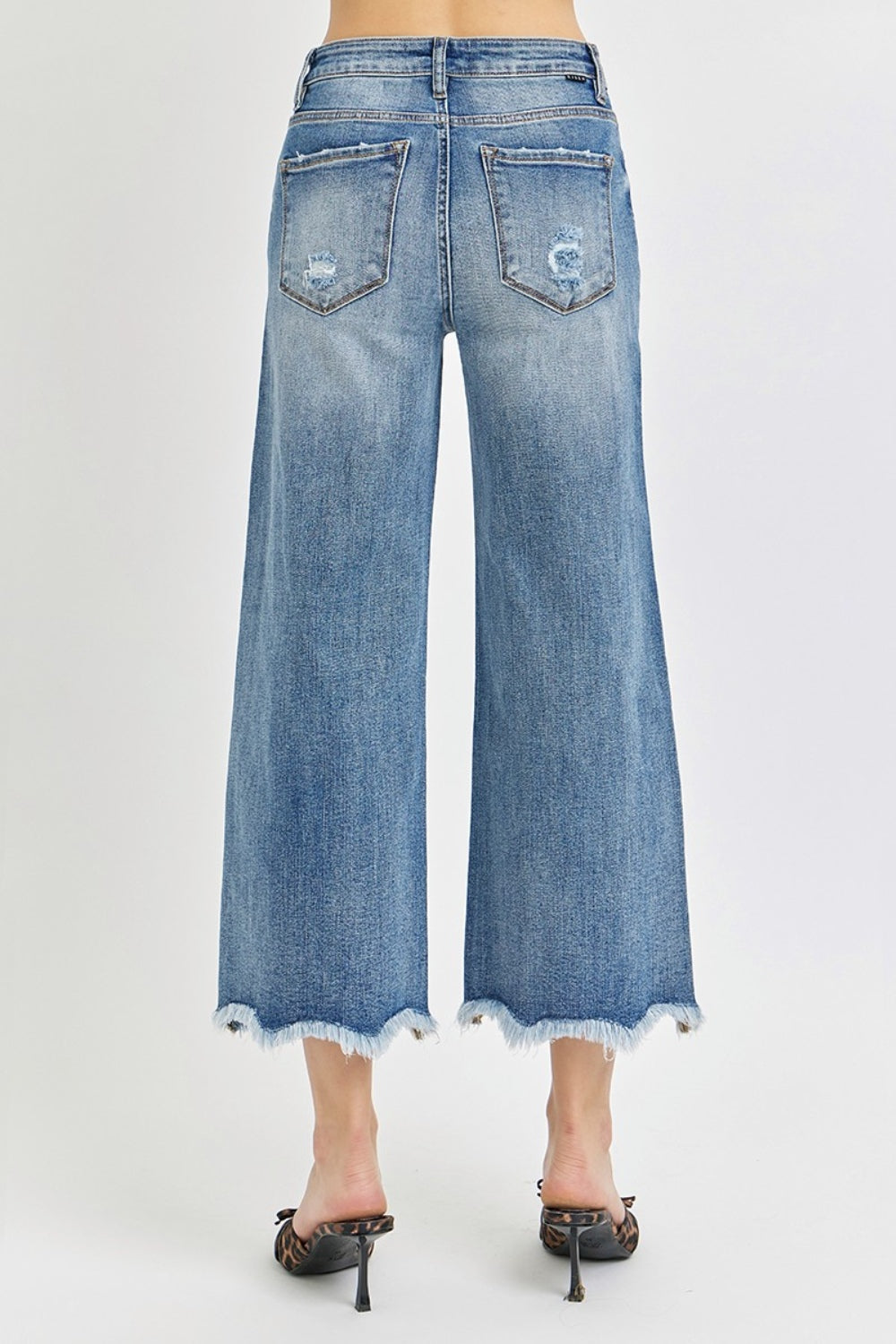 Risen High Rise Cropped Flare Jeans Risen High Rise Cropped Flare Jeans - TopFashionHQ