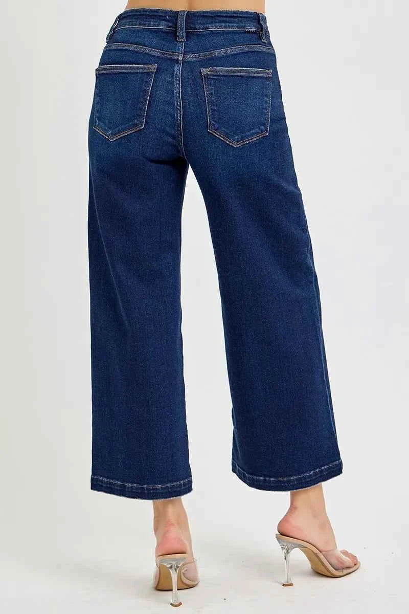 RISEN High Rise Crop Wide Jeans RISEN High Rise Crop Wide Jeans