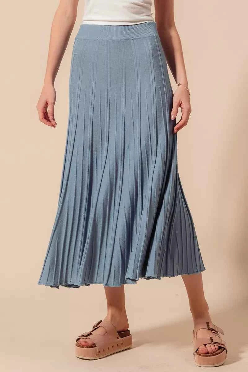 SO ME A Line Knitted Sweater Midi Length Skirt SO ME A Line Knitted Sweater Midi Length Skirt