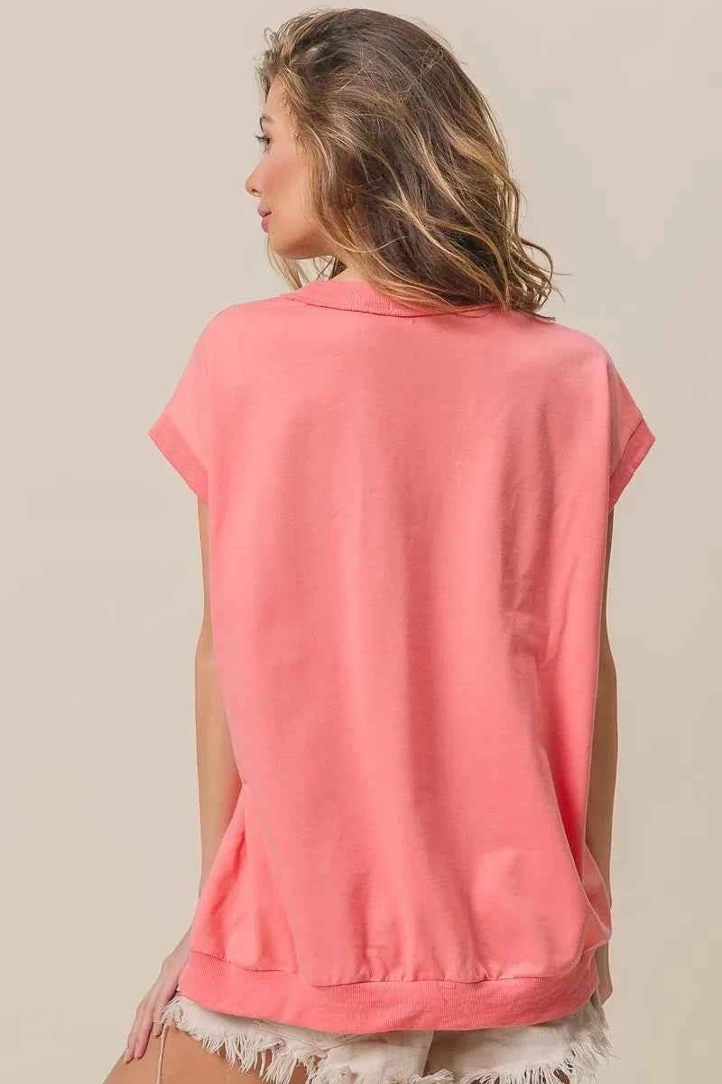 BiBi French Terry Drop Shoulder Basic Top BiBi French Terry Drop Shoulder Basic Top