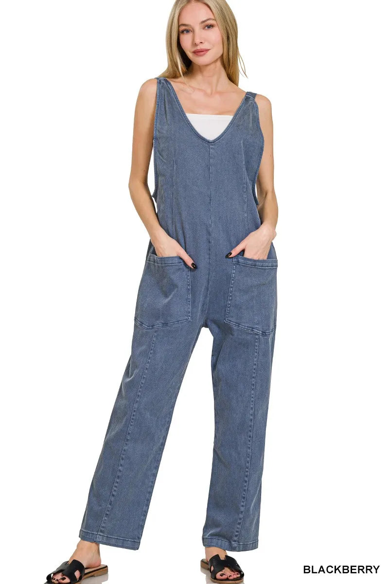 Zenana Casual Adjustable Strap Baggy Jumpsuit With Pocket 84d9442f19954de2be1beafbe9159c0f-Max-Origin