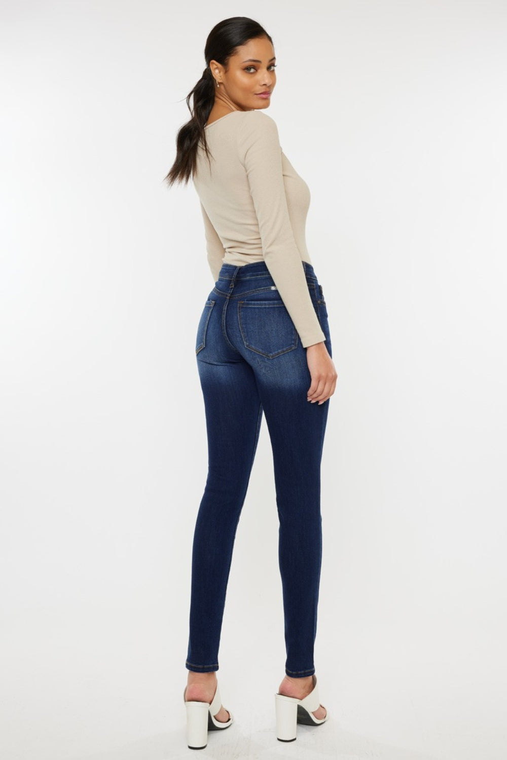 Kancan Mid Rise Gradient Skinny Jeans Kancan Mid Rise Gradient Skinny Jeans - TopFashionHQ