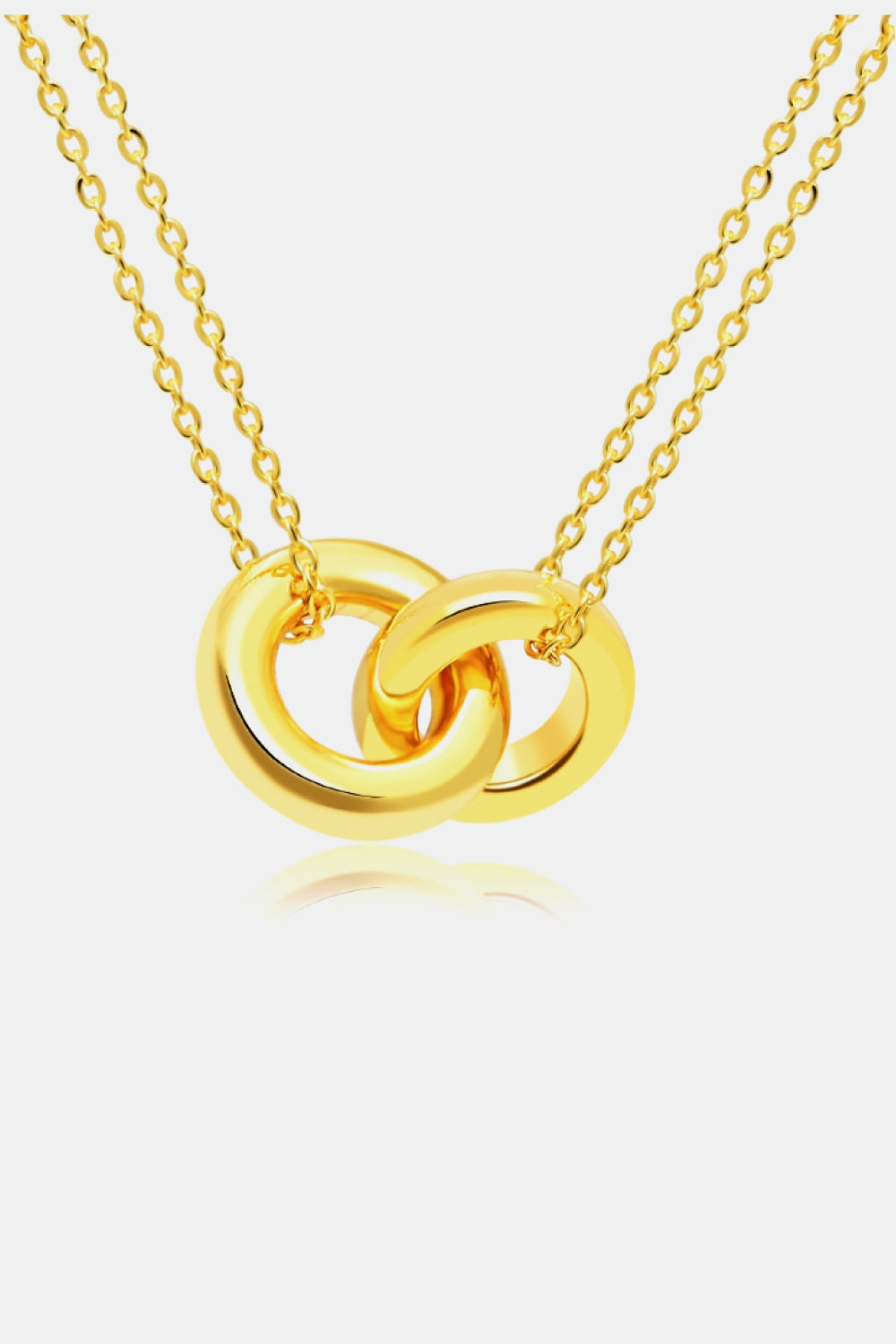 Linked Ring Pendant Chain Necklace Linked Ring Pendant Chain Necklace