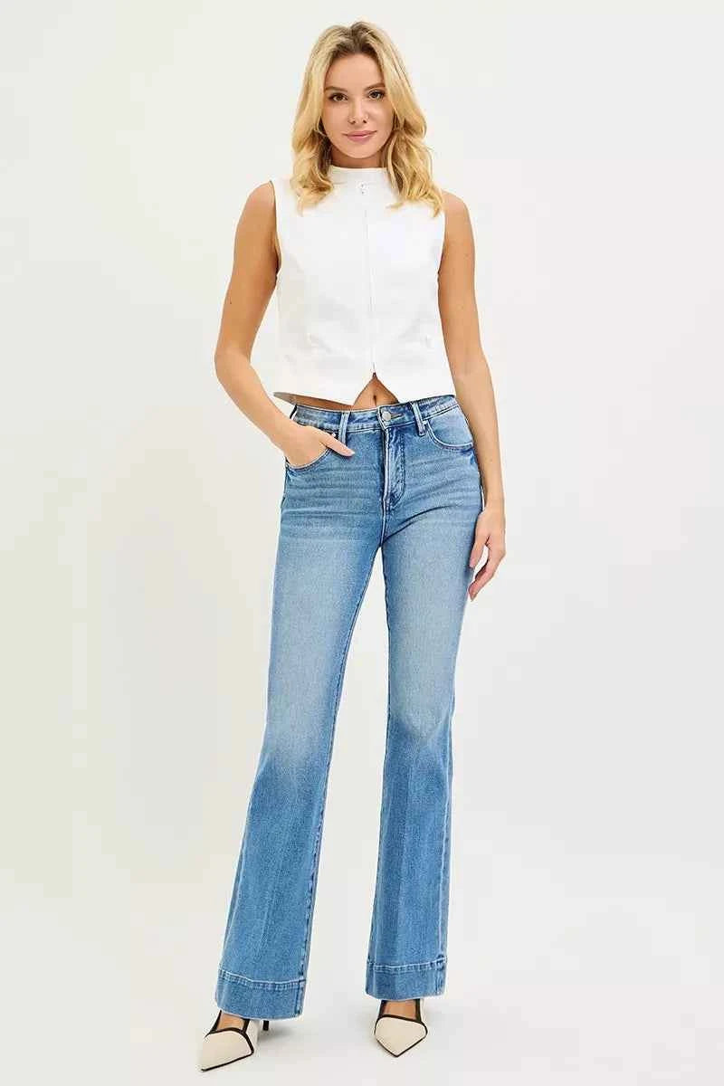 RISEN Tummy Control 4 Way Stretch Mid Rise Flare Jeans RISEN Tummy Control 4 Way Stretch Mid Rise Flare Jeans