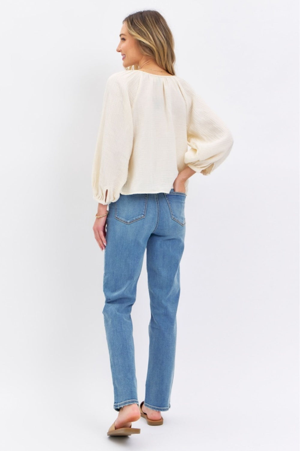 Judy Blue Full Size High Waist Straight Jeans Judy Blue Full Size High Waist Straight Jeans - TopFashionHQ