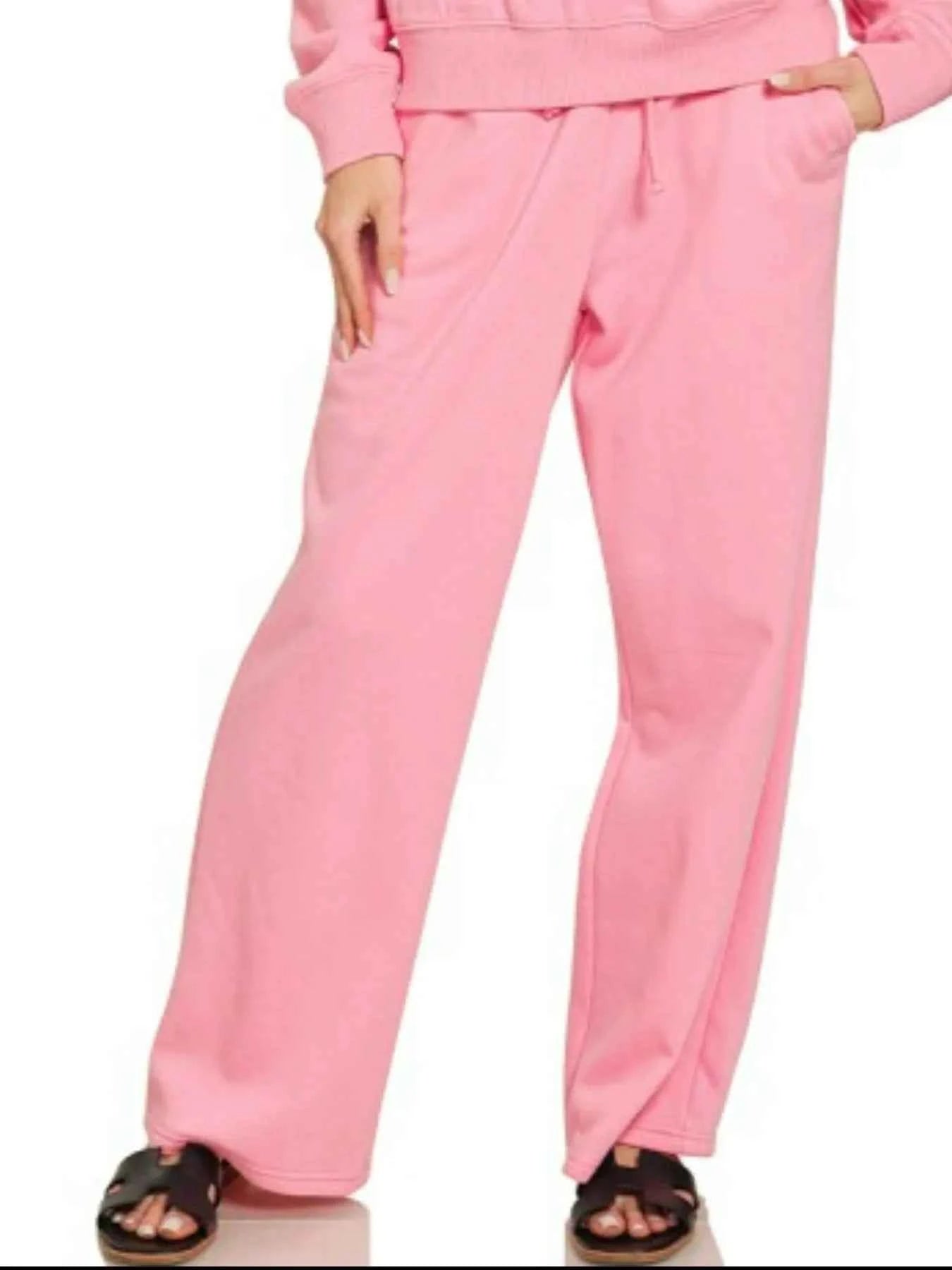 Zenana Fleece Long Sleeve Top and Sweatpants Set Zenana Fleece Long Sleeve Top and Sweatpants Set