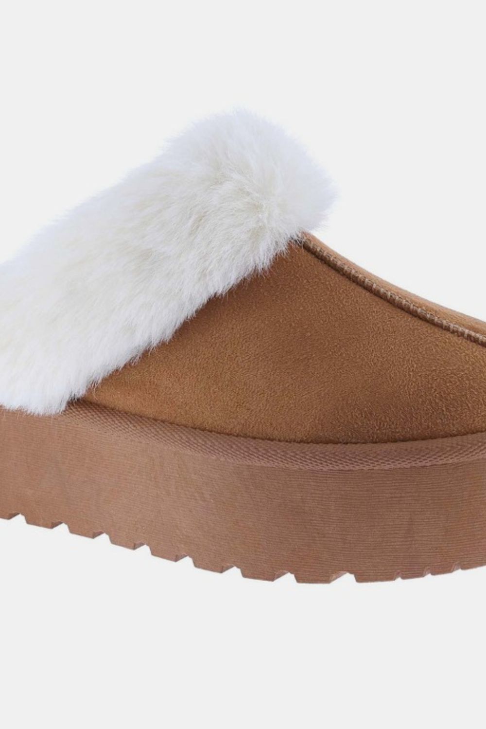 Weeboo Thick Bottom Fur Trim Snow Slippers Weeboo Thick Bottom Fur Trim Snow Slippers