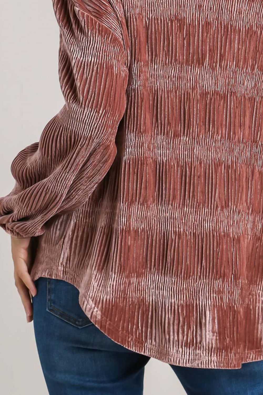 Umgee Ruched Tiered Button Up Shirt Umgee Ruched Tiered Button Up Shirt - TopFashionHQ