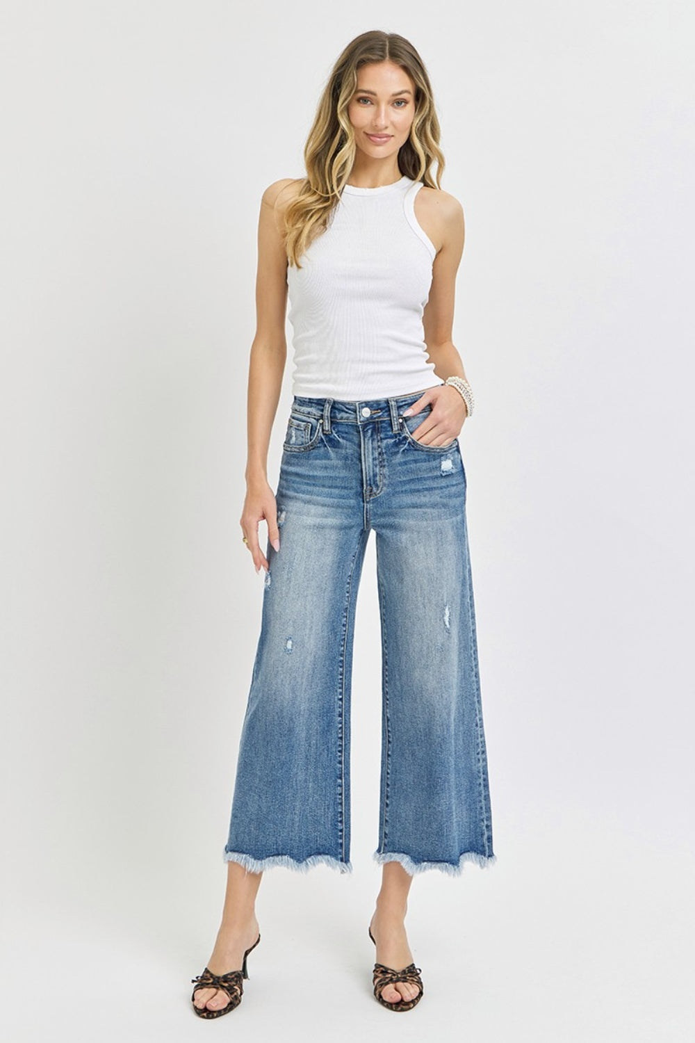 Risen High Rise Cropped Flare Jeans Risen High Rise Cropped Flare Jeans - TopFashionHQ