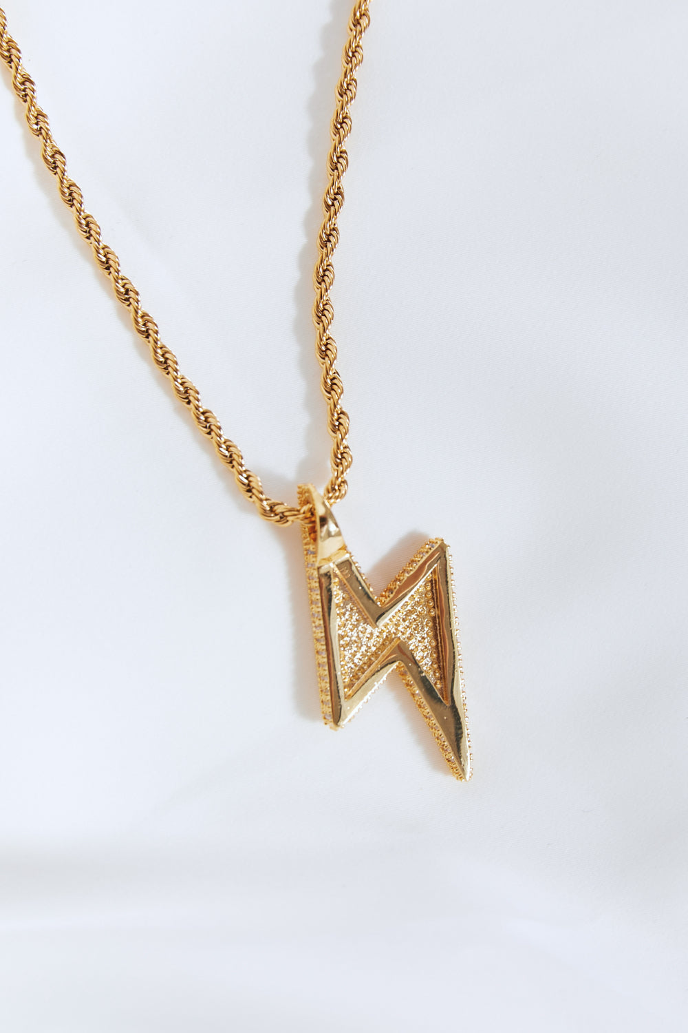 Brass Lightning Pendant Necklace Brass Lightning Pendant Necklace