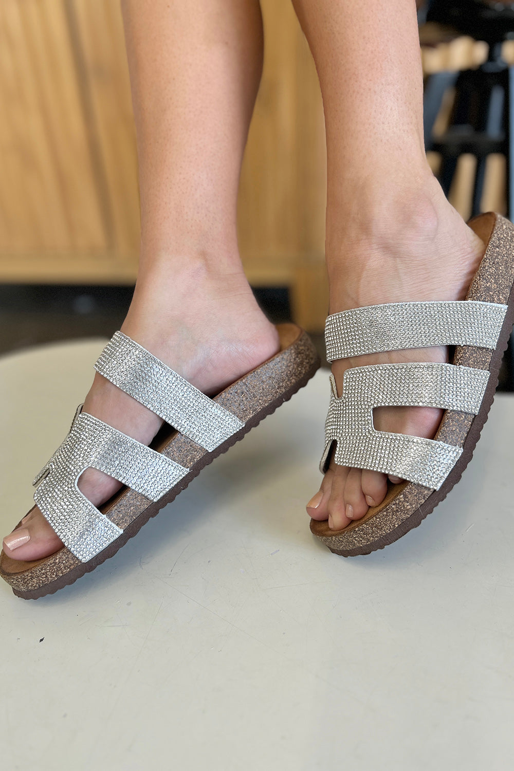 Forever Link Rhinestone Open Toe Sandals Forever Link Rhinestone Open Toe Sandals - TopFashionHQ