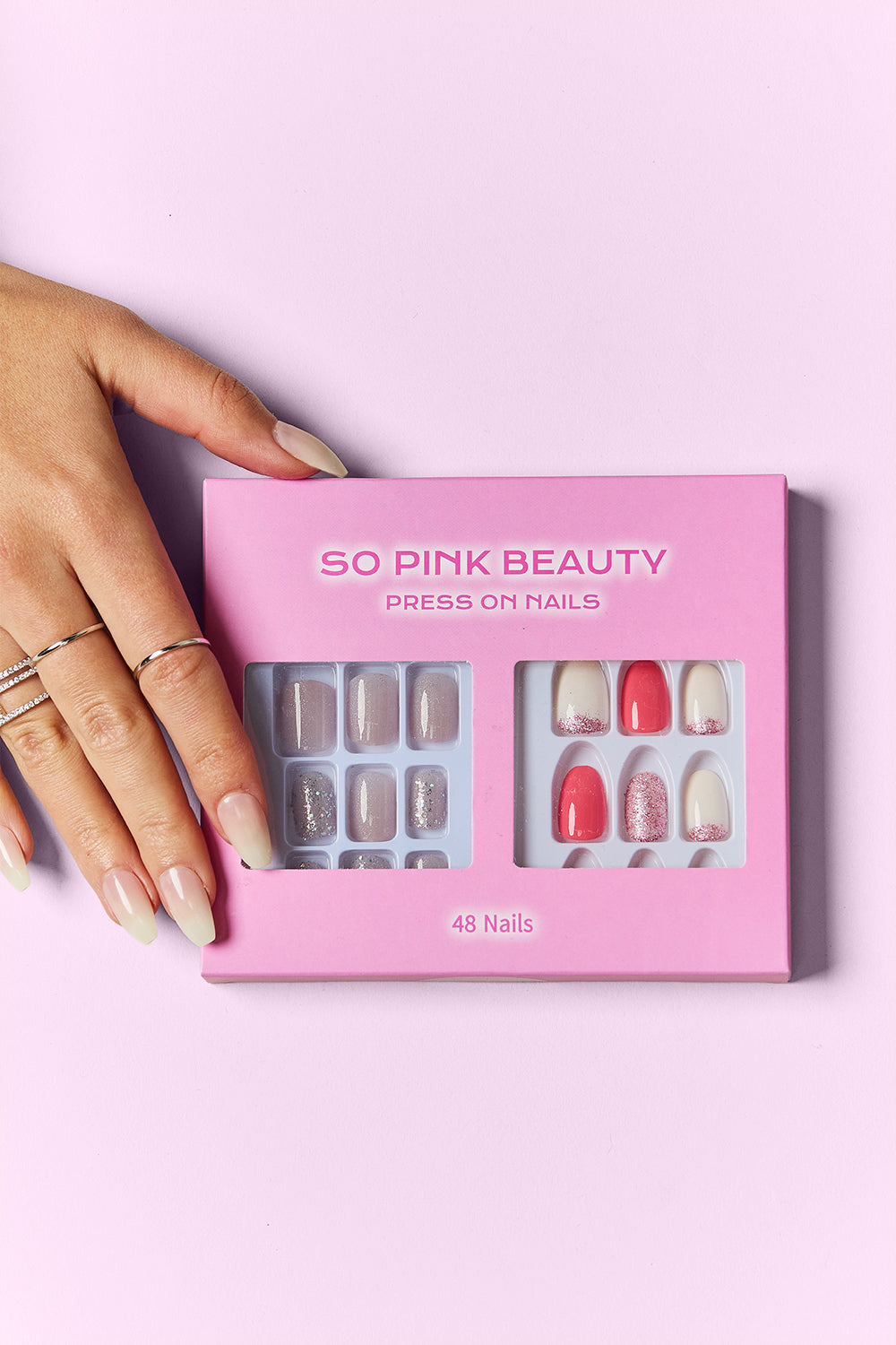 SO PINK BEAUTY Press On Nails 2 Packs SO PINK BEAUTY Press On Nails 2 Packs - TopFashionHQ