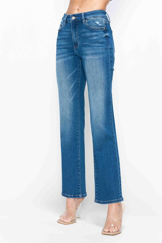 bytos Full Size Cat's Whiskers High Rise Straight Jeans bytos Full Size Cat's Whiskers High Rise Straight Jeans