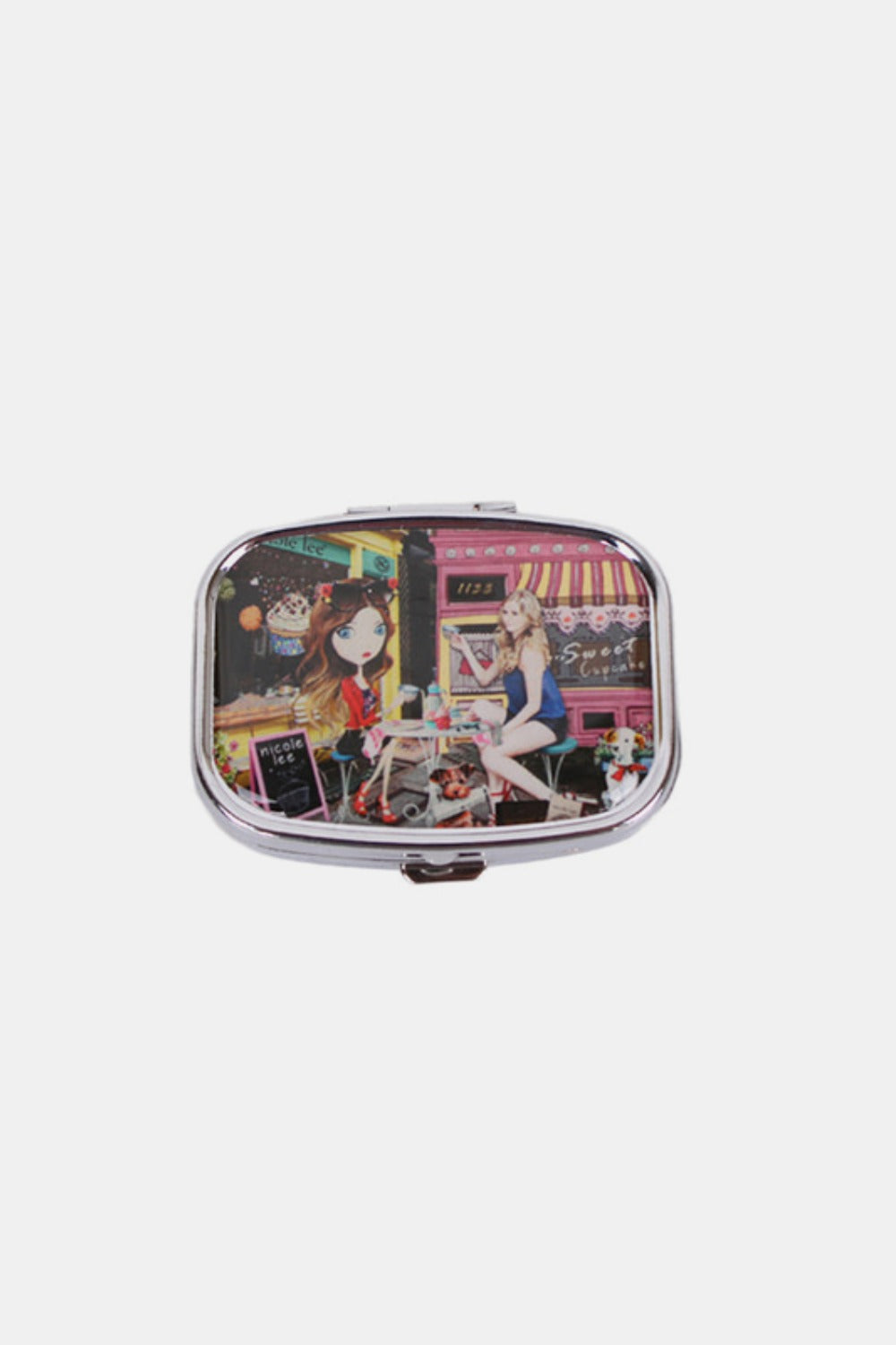 Nicole Lee USA Print Metallic Rectangular Pill Case Nicole Lee USA Print Metallic Rectangular Pill Case - TopFashionHQ