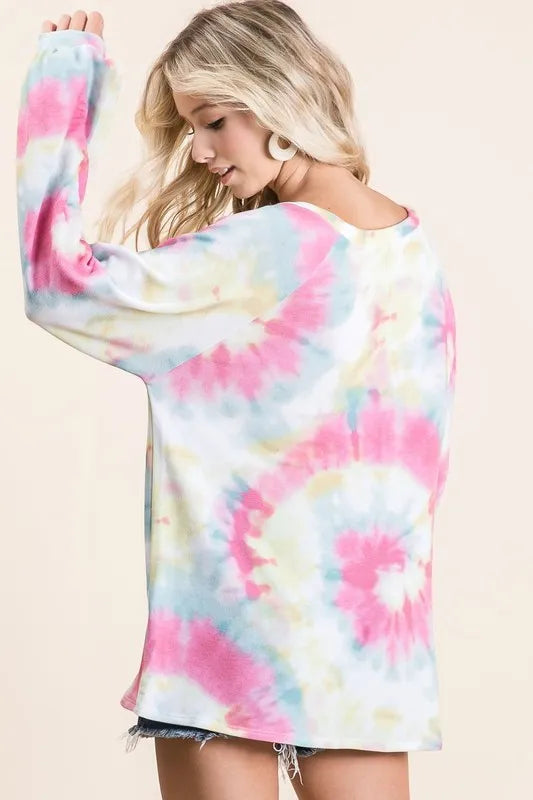 BiBi Tie Dye Print Terry Top With Puff Sleeves 8ae959f8f9c64065a10f76cbcf076dbd-Max-Origin