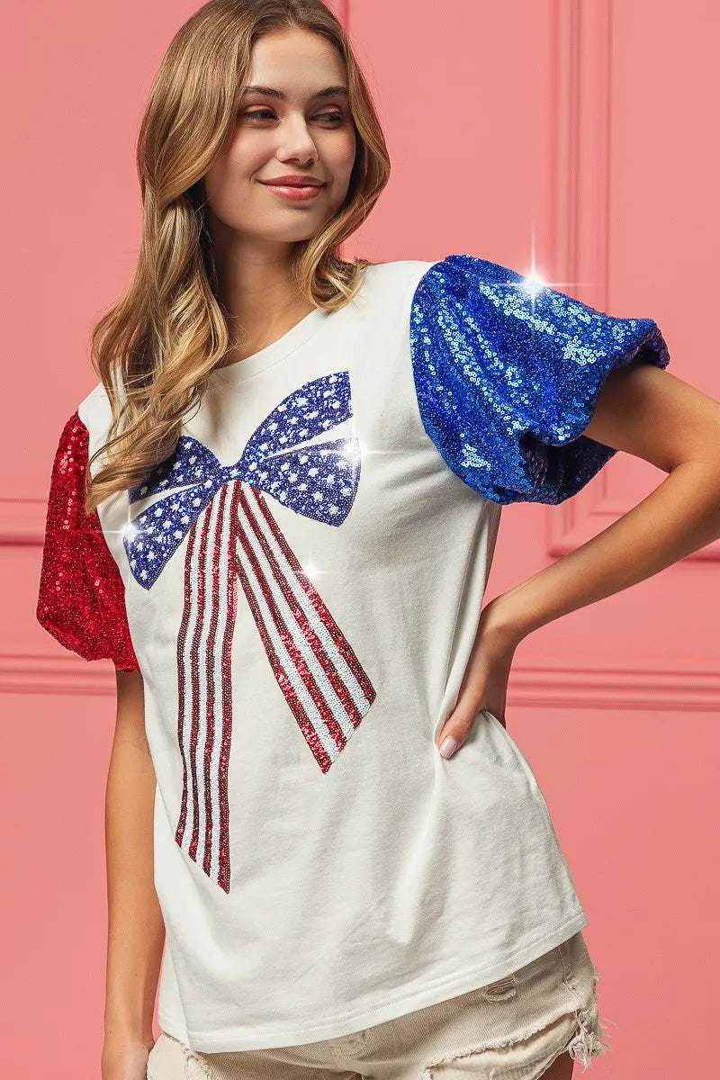 BiBi Sequin American Flag Bow Top 8b24010957fc4bb0b64f627e6618434b-Max-Origin