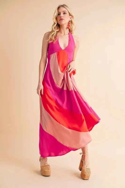 Aemi+Co Color Block Sleeveless Maxi Dress Aemi+Co Color Block Sleeveless Maxi Dress
