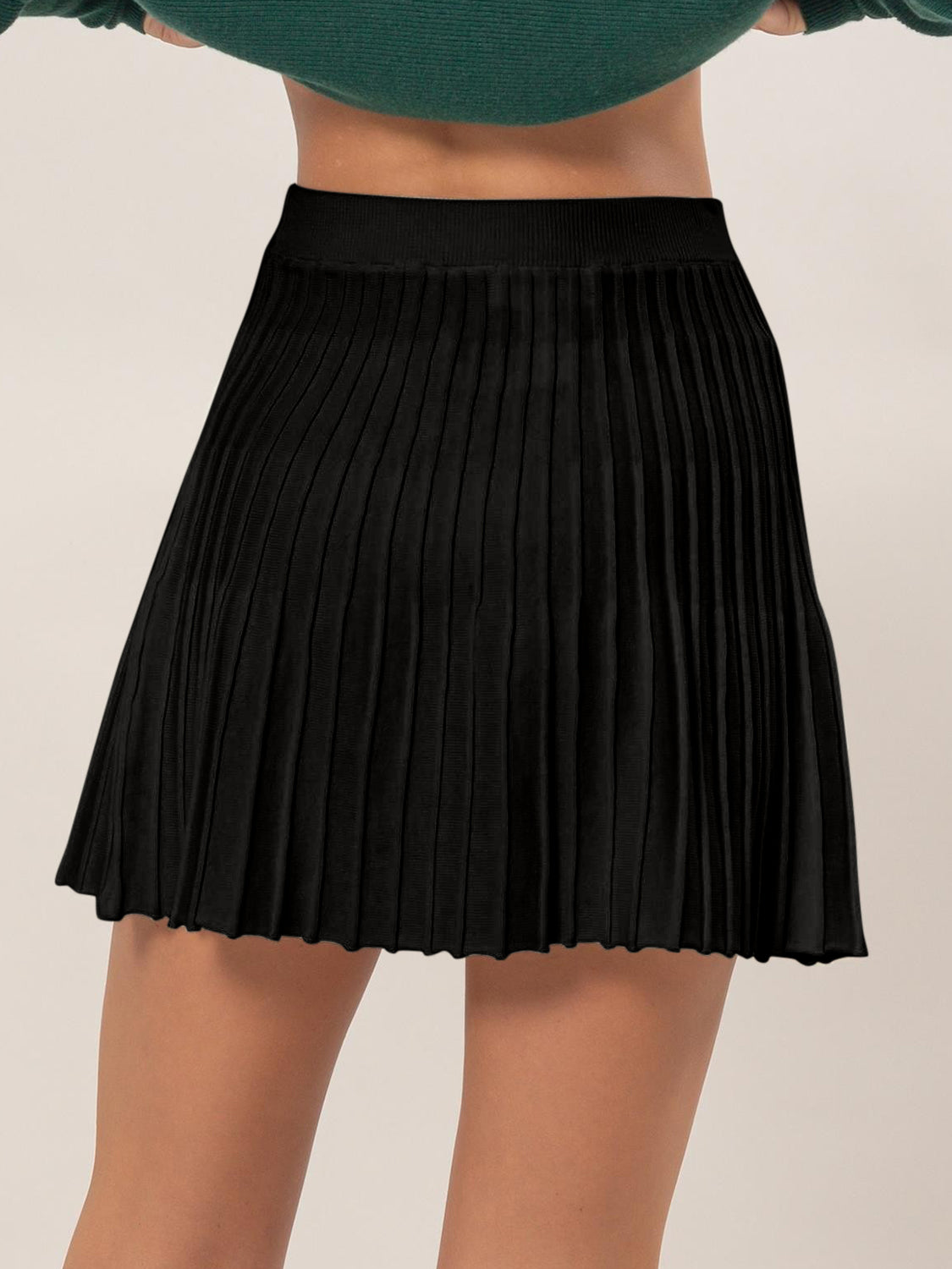 HYFVE High Waist Knit Pleated Flare Mini Skirt HYFVE High Waist Knit Pleated Flare Mini Skirt