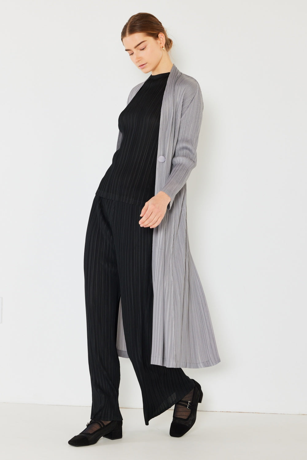 Marina West Swim Pleated Long Sleeve Cardigan Marina West Swim Pleated Long Sleeve Cardigan - TopFashionHQ