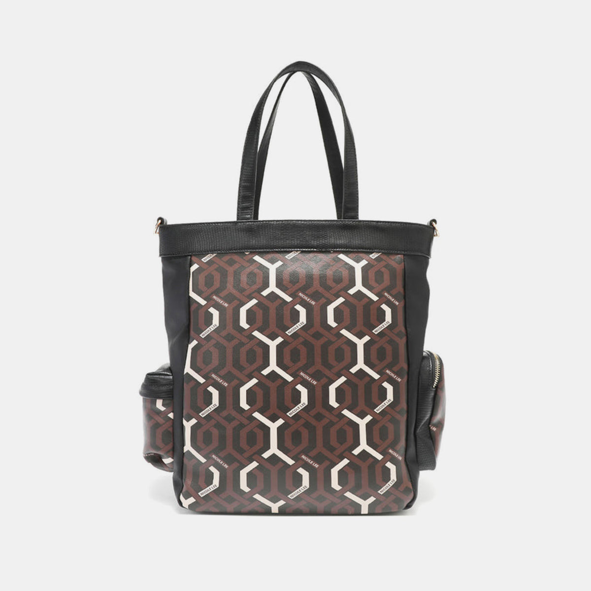 Nicole Lee USA Geometric Pattern Tote Bag Nicole Lee USA Geometric Pattern Tote Bag - TopFashionHQ