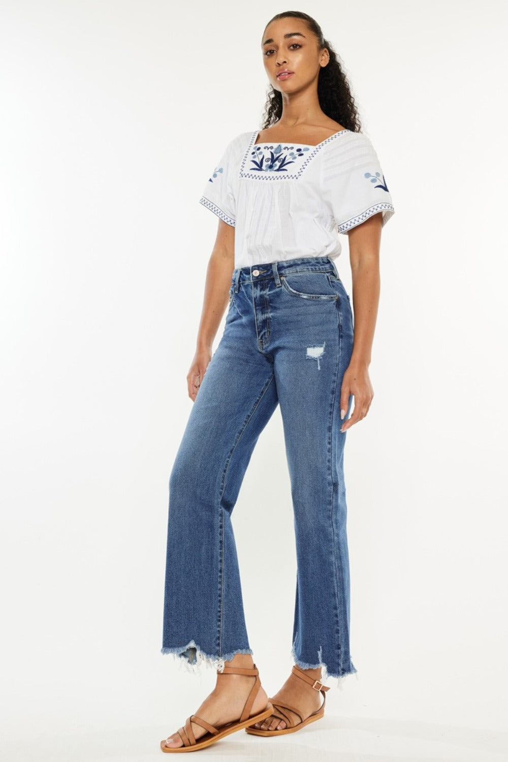 Kancan Full Size High Rise Slim Wide Leg Jeans Kancan Full Size High Rise Slim Wide Leg Jeans - TopFashionHQ
