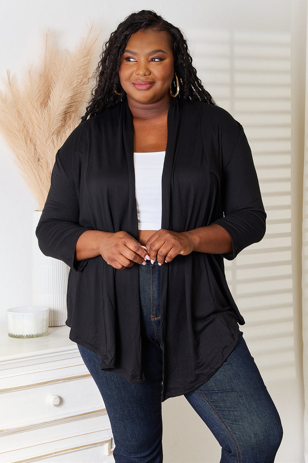 Culture Code Full Size Open Front Cardigan Culture Code Full Size Open Front Cardigan - TopFashionHQ