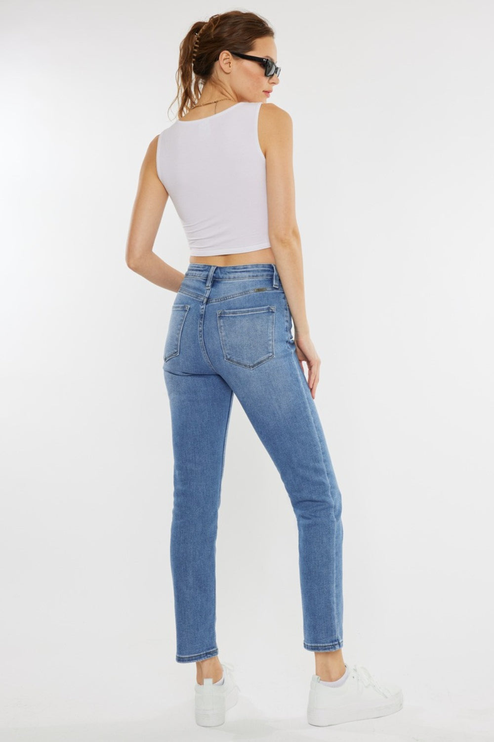 Kancan Full Size Cat's Whiskers High Waist Jeans Kancan Full Size Cat's Whiskers High Waist Jeans - TopFashionHQ