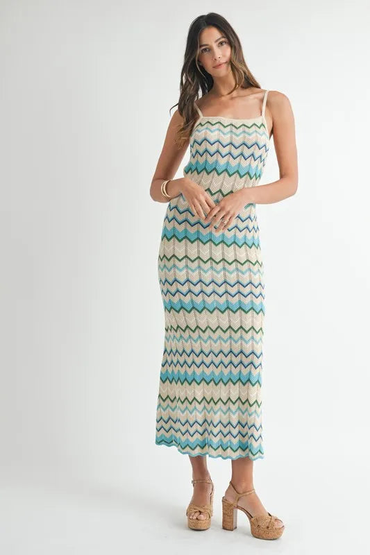 MABLE Lightweight Pointelle Chevron Knit Maxi Dress 909bf004cd9a4c98a7170a78b7c3f643-Max-Origin