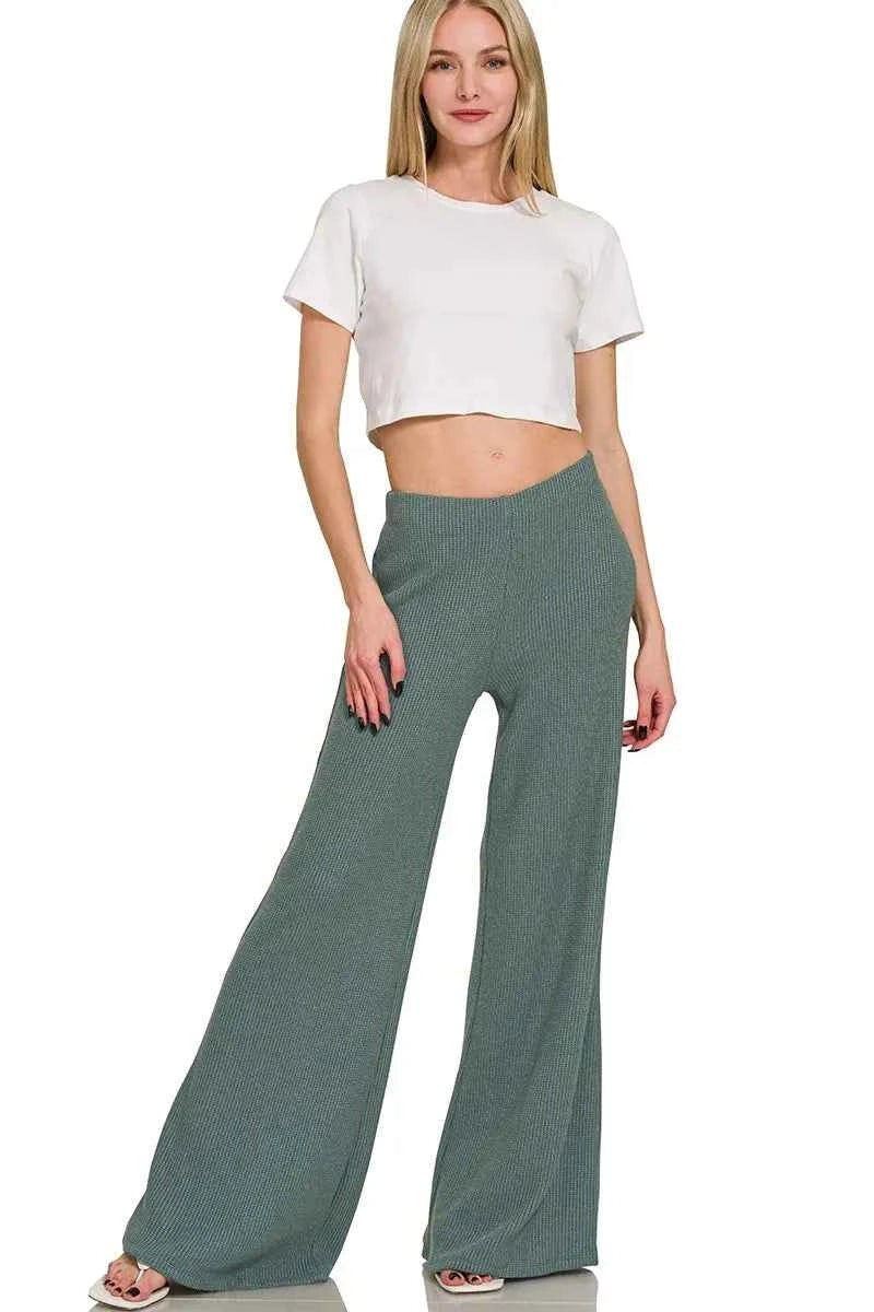 Zenana Mock Neck Top and Pants Sweater Set Zenana Mock Neck Top and Pants Sweater Set