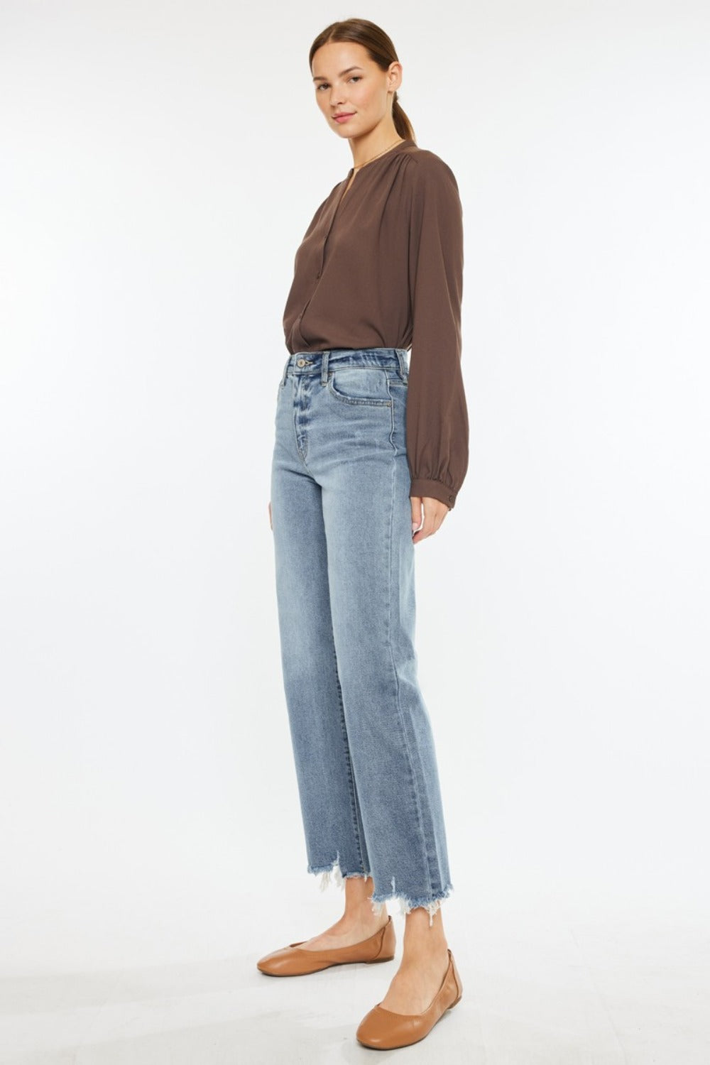 Kancan High Rise Slim Wide Leg Jeans Kancan High Rise Slim Wide Leg Jeans