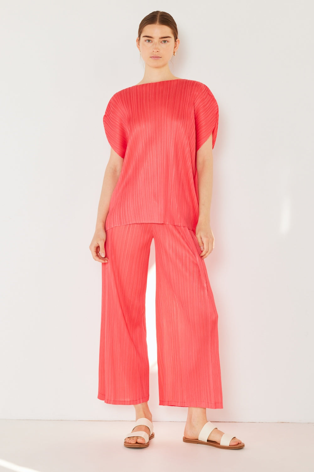 Marina West Swim Pleated Wide-Leg Pants with Side Pleat Detail Marina West Swim Pleated Wide-Leg Pants with Side Pleat Detail - TopFashionHQ