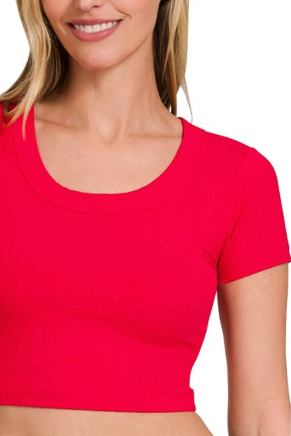 Zenana Ribbed Scoop Neck Crop Short Sleeve Top 92202ea0-ec75-4743-9d55-4e33eb027bcd-Max-Origin