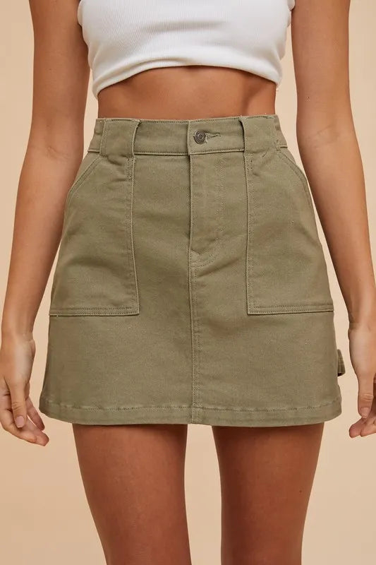 Annie Wear Cargo Denim Mini Skirt 92a6fc0b-f06d-411b-989b-c7ae0356e122-Max