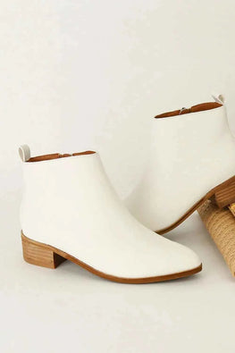 Beast Fashion PU Leather Block Heel Boots